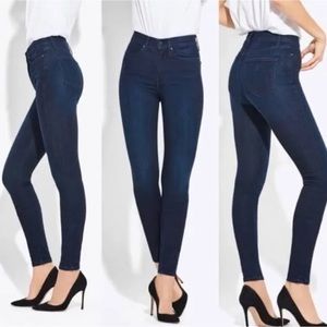 AYR The Hi-Rise Skinny Jaguar Legs Denim Jeans Blue Dark Wash Size 25 x 30 NWT
